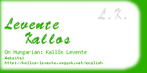 levente kallos business card